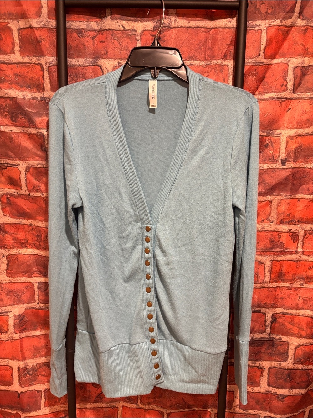 Aqua Blue Women's Button-Front Cardigan